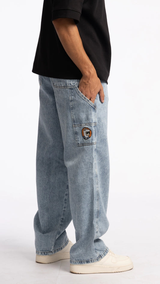 CALÇA JEANS BAGGY WASHED GUTH PANTS CARPENTER